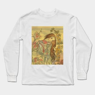 Pre-Raphaelite Girl 2 (yellow) Long Sleeve T-Shirt